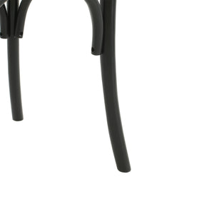 English Elm Christopher Knight Home® - DINING Chairs with Birch Wood Frame and Rattan Backrest, Foam Seat, Vintage Curved Design, Set of 2 Black N779P192530B