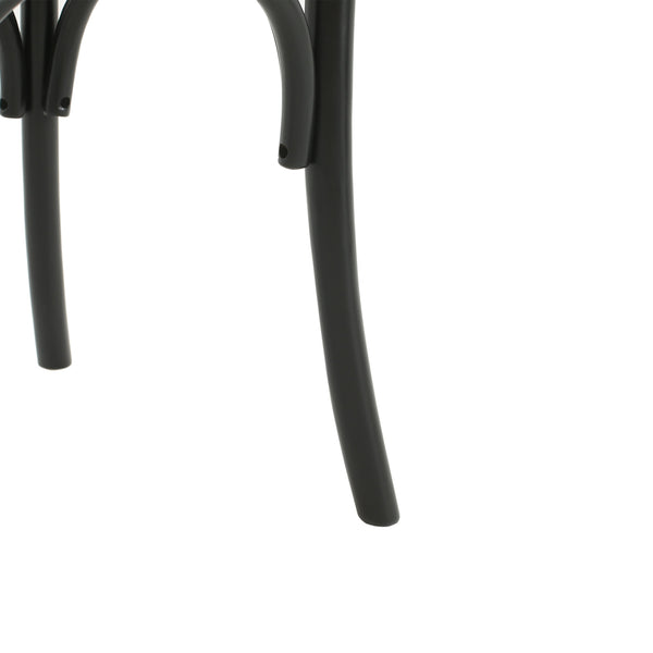 English Elm Christopher Knight Home® - DINING Chairs with Birch Wood Frame and Rattan Backrest, Foam Seat, Vintage Curved Design, Set of 2 Black N779P192530B