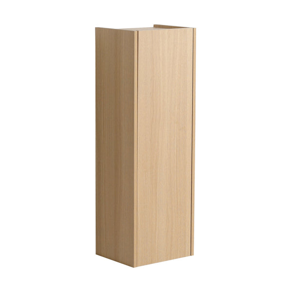 English Elm 12 Inch Oak Wall Mounted Cabinet Soft Close Door Narrow Bathroom Study Storage Unit W1972P457942