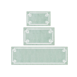 JLA Home Madison Park - Cotton Tufted Bath Rug Runner 24x72 - Plush OEKO-TEX Cotton, Skid-Resistant Backing, Machine Washable Seafoam MP72-3613