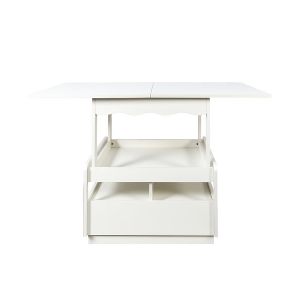 English Elm 3 3-in-1 Convertible Coffee Table with Lift Top & Storage Cabinet, Modular Space-Saving Design for Living W331P280668