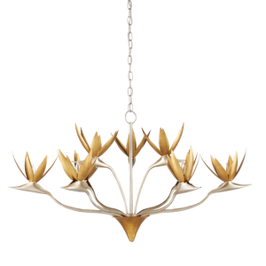 Paradiso Nature-Inspired Gold & Silver Chandelier – Adjustable, Elegant Design for Modern Spaces