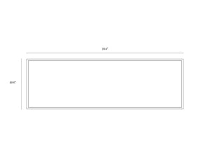 Sunpan Mystic Landscape Wall Art - Hand-Painted Mountain Scene in Cool Blues & Greys with Black Frame