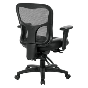 OSP Home Furnishings Progrid® Ergonomic High Back Office Chair with Lumbar Support and Adjustable Arms 98346