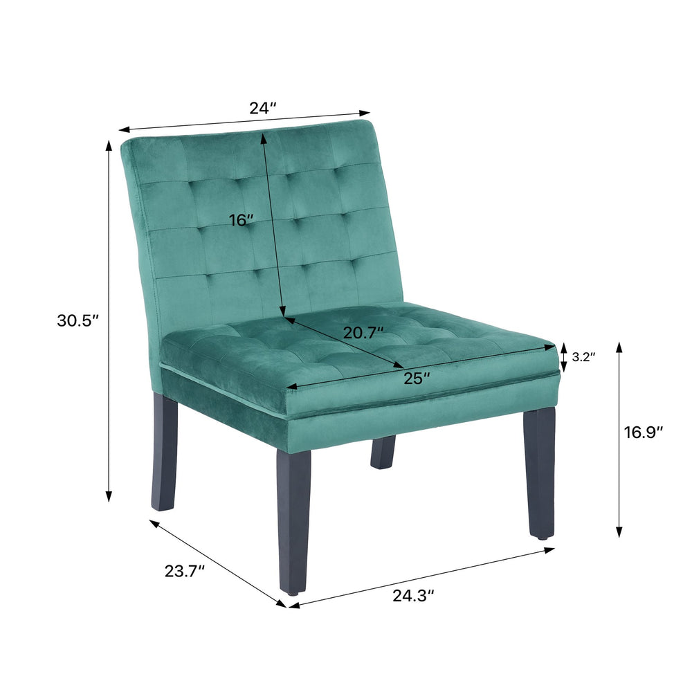 English Elm Heng velvet casual sofa with chic pull-point design, solid wood legs, roomy seating for comfort and style Green W212P224958