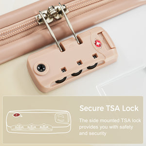 English Elm Luggage Sets 3 Piece Abs Hardshell Spinner Suitcase with Tsa Lock Lightweight Travel N726P203164D