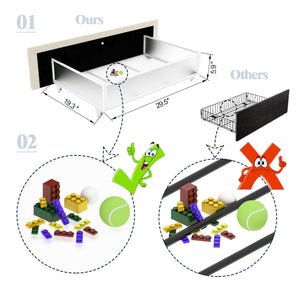 English Elm Flora Twin Daybed with 2 Dust‑Proof Drawers, Ivory Velvet Upholstery, Ribbed Tufted Backrest, Modern Storage Design B083P156245