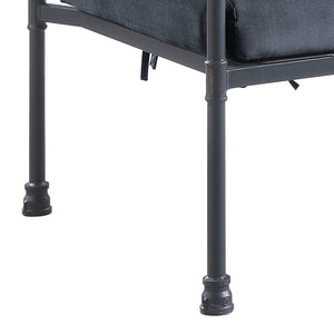 English Elm Brantley Gray Velvet Accent Chair with Sandy Gray Finish, Memory Foam Seat & Pillow, 220 lb Capacity B2726P287572