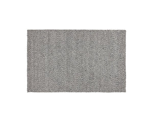Sunpan Umea Hand-Woven Rug - Luxurious Artisanal Design with Eco-Friendly Wool for a Cozy Contemporary Home Silver