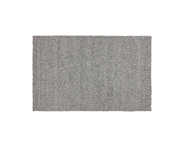 Sunpan Umea Hand-Woven Rug - Luxurious Artisanal Design with Eco-Friendly Wool for a Cozy Contemporary Home Silver