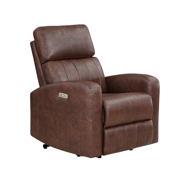 English Elm Power Lift Recliner Chair Faux Leather Upholstered Transitional Living Room Seat B011P262303
