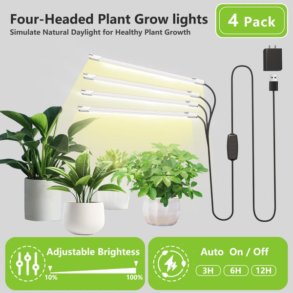 English Elm Plant Stand Indoor With Adjustable Grow Lights - 8-Tier S-Shaped Shelf For Stylish Space Saving Decor T3210P356965-GIGA