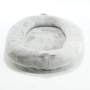 English Elm Human Dog Bed Oversized Memory Foam Floor Lounger with Plush Surface and Storage Pocket W2705P255385