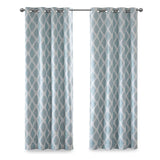 SunSmart Blakesly Modern/Contemporary Printed Ikat Blackout Curtain Panel SS40-0070 Aqua