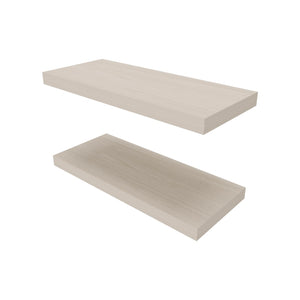 English Elm White Oak Floating Shelf with Concealed Mounts, Scratch‑Resistant Finish, Warm Natural Grain 31.5" x 9.8" B062P373795