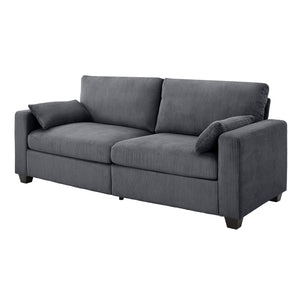English Elm Modern Fabric Loveseat with Fsc Wood Frame Spring Cushions and Washable Covers W5515P443357