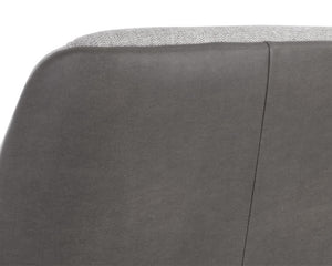 Sunpan Lucier Lounge Chair - Stylish Comfort with Durable Fabric and Elegant Matte Black Finish for Any Space Matte Black, Belfast Heather Grey / Bravo Ash