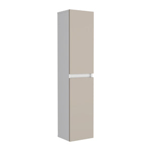 English Elm High 43" Two-Door Wall Cabinet with Interior Shelf — Tall Vertical White Storage, Wall-Mounted, Durable Design B200P368115
