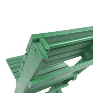 English Elm Coastal Bay Recycled Hdpe Folding Bistro Chair for Patio and Balcony Use Green B2745P409667