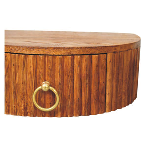 English Elm Artisan Solid Oak Wall Mounted Floating Nightstand with Ring Pull Handcrafted Finish B182P442344