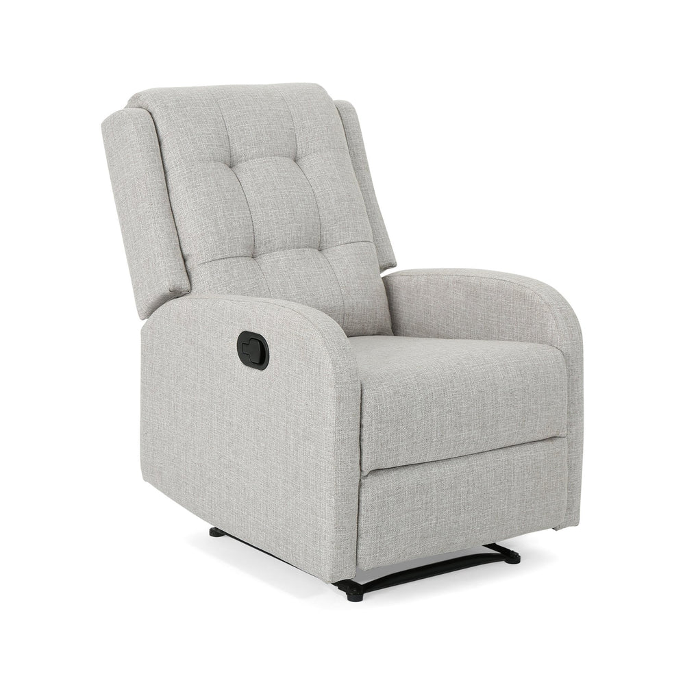 English Elm Christopher Knight Home® - 24.75" Wide Manual Recliner Beige Fabric - Compact 24.75" Seat, Pull-Tab Recline, Durable Frame comfort 64372.00