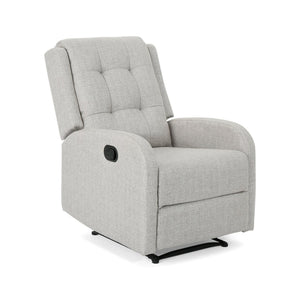 English Elm Christopher Knight Home® - 24.75" Wide Manual Recliner Beige Fabric - Compact 24.75" Seat, Pull-Tab Recline, Durable Frame comfort 64372.00