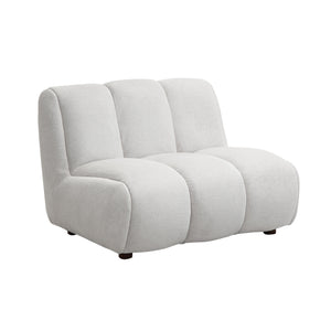 English Elm Manilla Ivory White Linen 2-Piece Sectional Sofa with Chaise & Armless Chair, Modern Deep Seat Plush B2726S00518