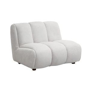 English Elm Manilla Ivory White Linen Chair with Channel Tufting, Pocket Coil Seat & Accent Pillows for Comfort B2726P245032