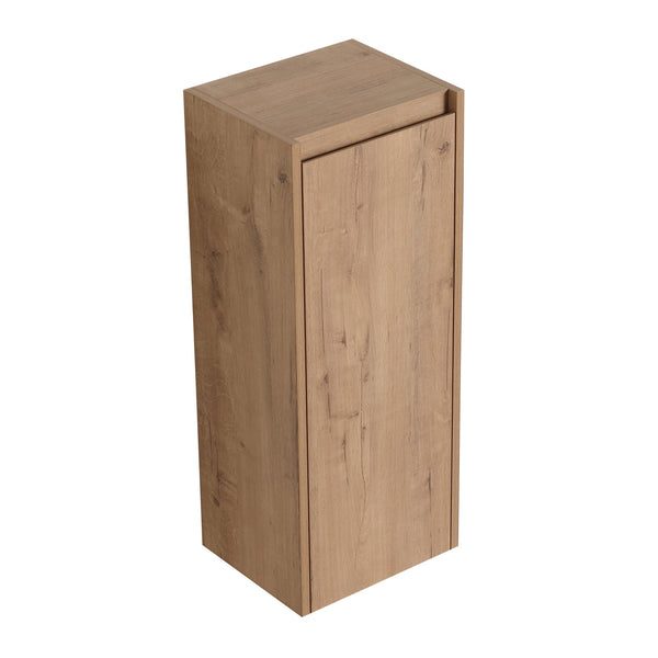 English Elm 12" Wall-Mounted Bathroom Side Cabinet with Soft-Close Hinges, Hidden Handle, Water-Resistant Finish W999P196498