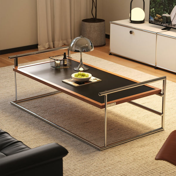 English Elm Rio Bauhaus Flip Top Coffee Table Solid Wood and Steel for Modern Apartment Living W3318P308508