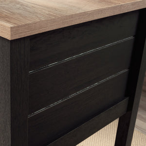 English Elm Desk, Modern Farmhouse Black Finish With Durable Engineered Wood, Storage Drawers & Easy Assembly B356P402712
