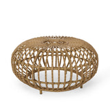 Christopher Knight Home® - Noble House - Ottawa Outdoor Boho Wicker Coffee Table, Light Brown