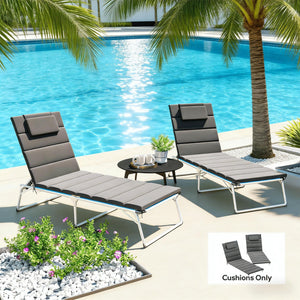 English Elm Outdoor Foldable Lounge Cushion Set with Uv Resistant Olefin Fabric and Foam Support T3971P443292