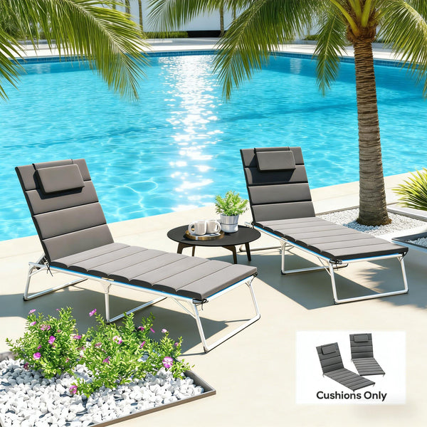 English Elm Outdoor Foldable Lounge Cushion Set with Uv Resistant Olefin Fabric and Foam Support T3971P443292