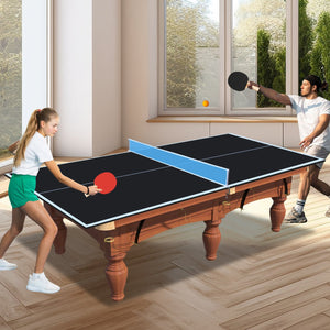 English Elm 8ft Foldable Mdf Ping Pong Conversion Top for Solo Practice and Indoor Play Black W1408P262536