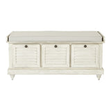 OSP Home Furnishings Dover Storage Bench White Wash