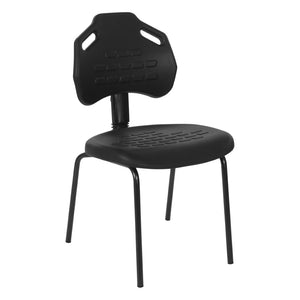 OSP Home Furnishings Armless Guest Chair Urethane Seat Ergonomic Office Reception Adjustable Back Support KH81391