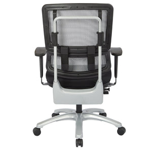 OSP Home Furnishings Vertical Mesh Back Manager Chair with Lumbar Support for Office and Home Workstation Use 99666S-30