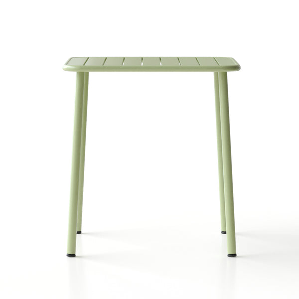 English Elm Sera outdoor square table - waterproof metal courtyard bistro table for balcony, villa, versatile seating Antique Green W3318P308266