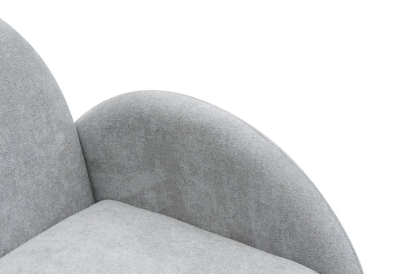 English Elm Modern Boucle Accent Armchair – Stylish Gray Lounge Chair With Curved Armrests For Any Space T3903P372602