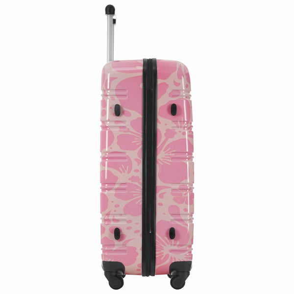 English Elm Hardshell Polycarbonate Luggage Set Three Piece Tsa Lock Spinner Travel Suitcases Pink N732P306618U