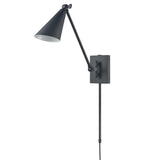 Whitmire 10.5'' High 1-Light Plug-In/Hardwire Sconce - Matte Black EC89220/1 Elk Lighting