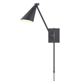 Whitmire 10.5'' High 1-Light Plug-In/Hardwire Sconce - Matte Black EC89220/1 Elk Lighting