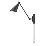 Whitmire 10.5'' High 1-Light Plug-In/Hardwire Sconce - Matte Black EC89220/1 Elk Lighting