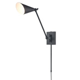 Whitmire 10.5'' High 1-Light Plug-In/Hardwire Sconce - Matte Black EC89220/1 Elk Lighting