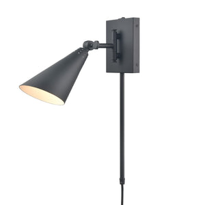 Whitmire 10.25'' High 1-Light Plug-In/Hardwire Sconce - Matte Black EC89221/1 Elk Lighting