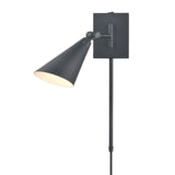 Whitmire 10.25'' High 1-Light Plug-In/Hardwire Sconce - Matte Black EC89221/1 Elk Lighting