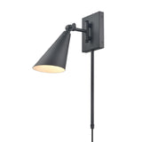 Whitmire 10.25'' High 1-Light Plug-In/Hardwire Sconce - Matte Black EC89221/1 Elk Lighting