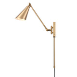 Whitmire 10.5'' High 1-Light Plug-In/Hardwire Sconce - Brushed Gold EC89230/1 Elk Lighting