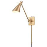 Whitmire 10.5'' High 1-Light Plug-In/Hardwire Sconce - Brushed Gold EC89230/1 Elk Lighting